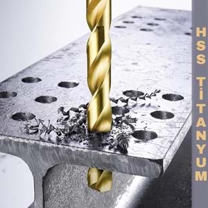 Matkap Ucu HSS Titanyum 10 mm Metal Delme Ucu