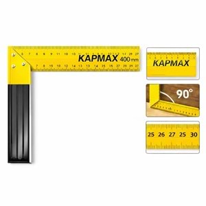 Sarı Gönye Kapmax 400 Mm Ölçüm Gönye