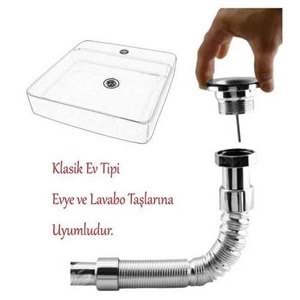 Krom Lavabo Sifonu