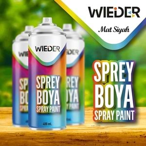 Sprey Boya 400 Ml Mat Siyah WİEDER