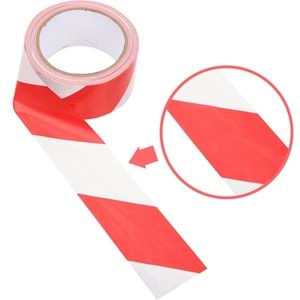 Emniyet Şeridi İkaz Bandı 6x70 Kırmızı Beyaz Uyarı Bandı