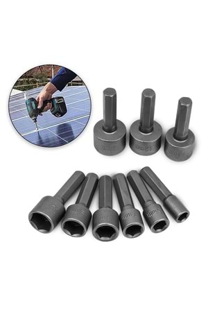 Somun Adaptörü Seti Manyetik 9 Parça 5-13 mm Çatı Adaptörü