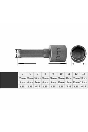 Somun Adaptörü Seti Manyetik 9 Parça 5-13 mm Çatı Adaptörü