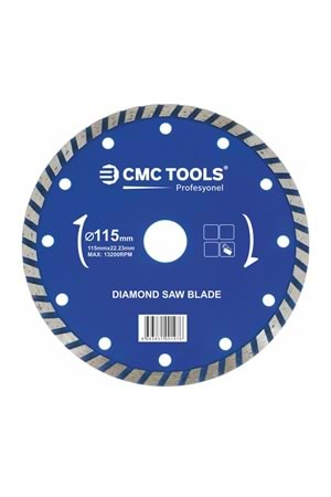 Elmas Testere 115*22 Mm Cmc Tools Turbo Elmas Testere Kesici Turbo Elmas Testere Seramik Elmas Kesici Granit Elmas Kesici