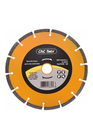 Elmas Testere 180*22 Mm Cmc Tools Soketli Turbo Elmas Testere Kesici Turbo Elmas Testere Soketli