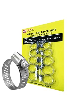 Metal Kelepçe Seti 10 Pcs Metal Hortum Kelepçesi Seti