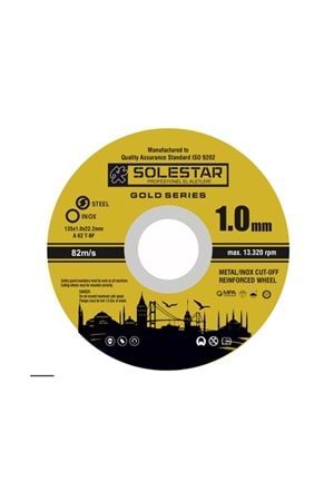 İnox Kesici Taş 115*1 Mm Solestar