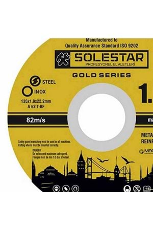 İnox Kesici Taş Slostar 125*1 Mm