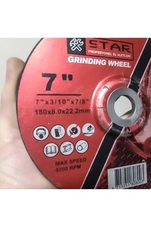 Taşlama Taşı Star 180*8 Mm