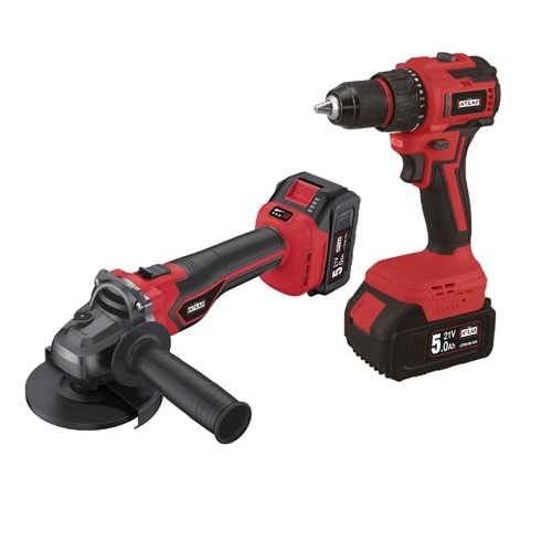 Attlas 2'li Set Avuç Taşlama Darbeli Matkap 2x5.0Ah