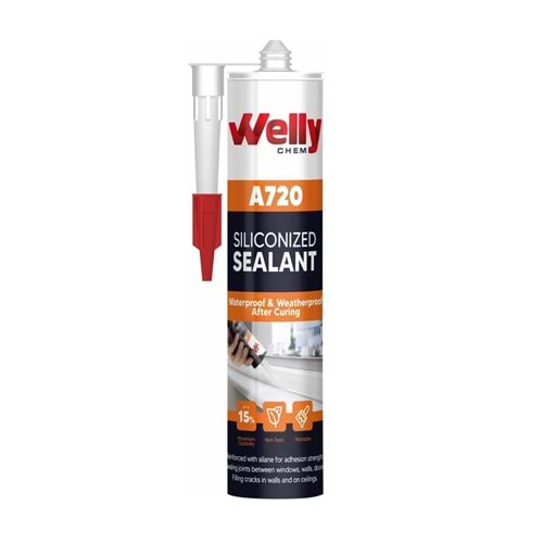 Mastik WELLY Chem 500 gr Silikonize Mastik Beyaz