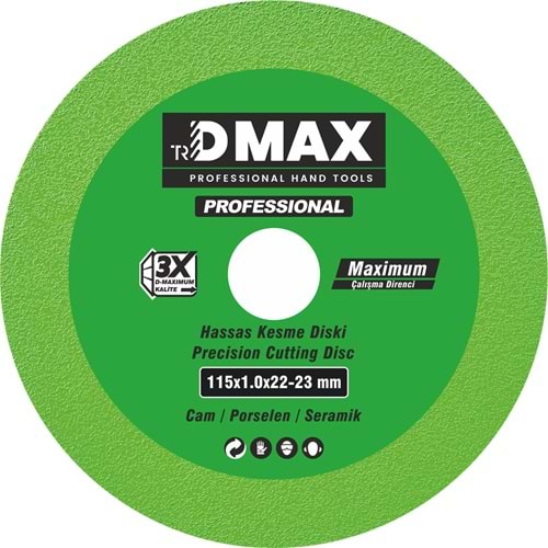 Dmax Hassas Kesici Disk Seramik, Cam, Porselen, Fayans