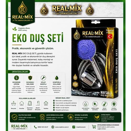 Duş Seti 3 Fonksiyonlu Real - Mix