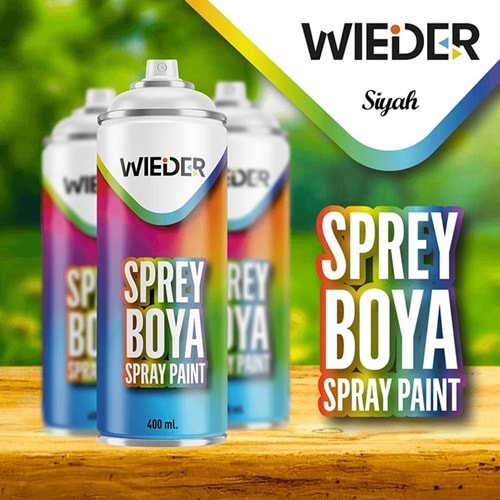 Sprey Boya Parlak Siyah 400 ML WİEDER