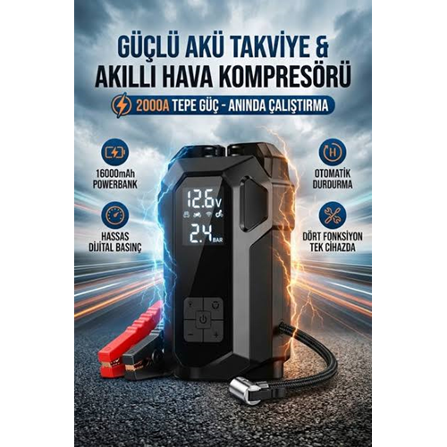 Araç Kompresörü 12V 4in1 Fenomex Fnx-2026