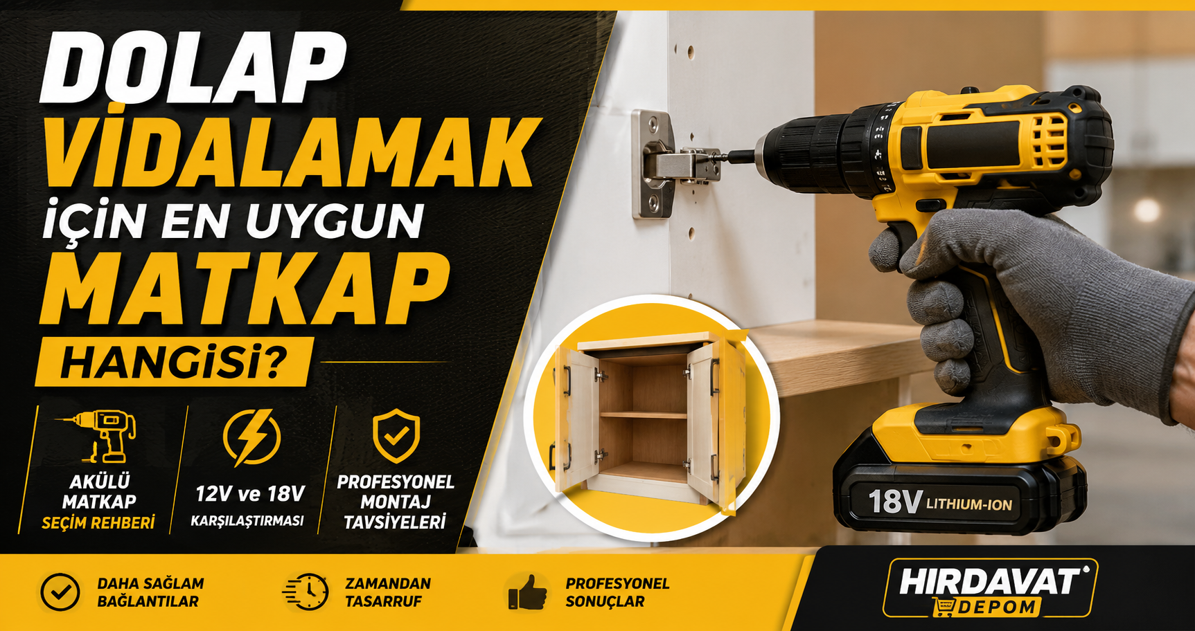 Dolap Vidalamak İçin En Uygun Matkap Hangisidir? Seçim Rehberi