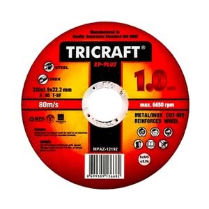 İnox Kesici Taş Tricraft 230x1.9x22.2 Mm