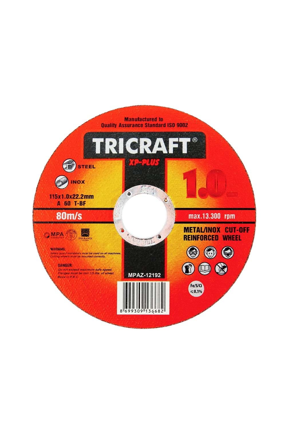 İnox Kesici Taş 115*1 Mm Tricraft profesyonel taş