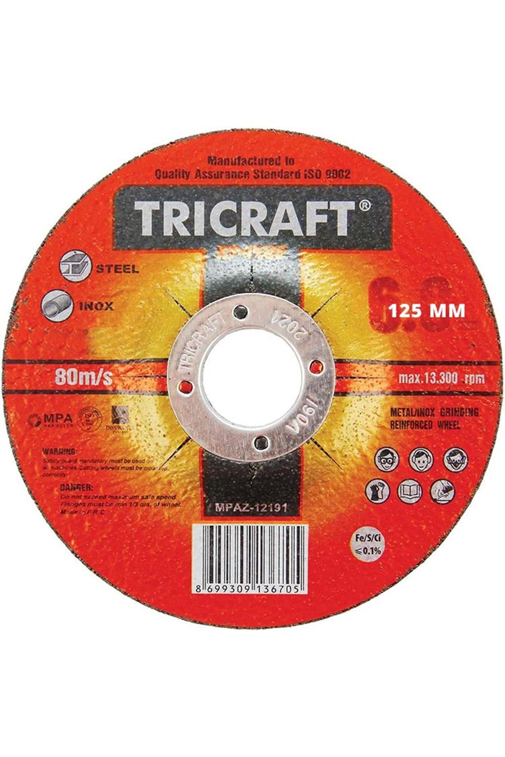 İnox Kesici Taş 125*1 Mm Tricraft profesyonel taş