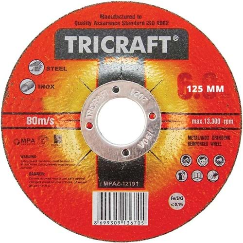 Tricraft 125 mm inox kesici taş