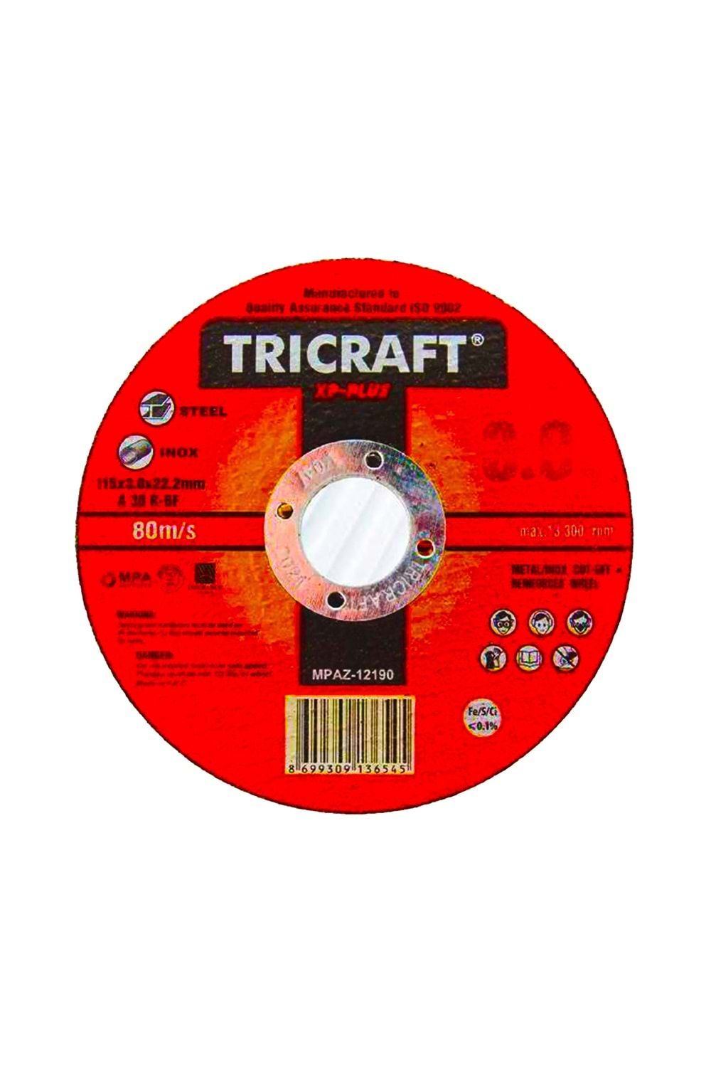 İnox Kesici Taş 230*3 Mm Tricraft profesyonel taş