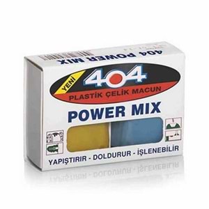 Çelik Macun Yapıştırıcı Power Mix 40 Gr 404 Plastik Çelik Macun Yapıştırıcı Sun Fix