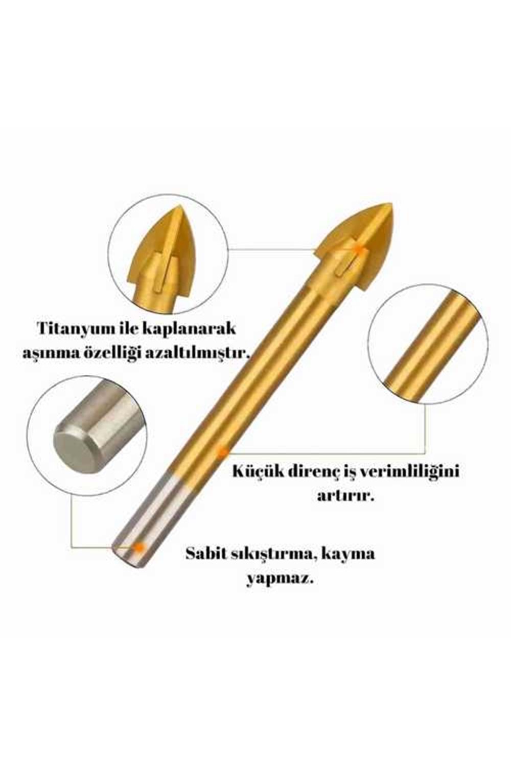 Matkap Ucu Cam Seramik Delme 6 mm Çok Amaçlı PROFESYONEL DELME