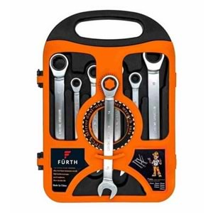 Anahtar Seti 8-19 mm 7 Parça Cırcır Anahtar Kombine Anahtar Seti