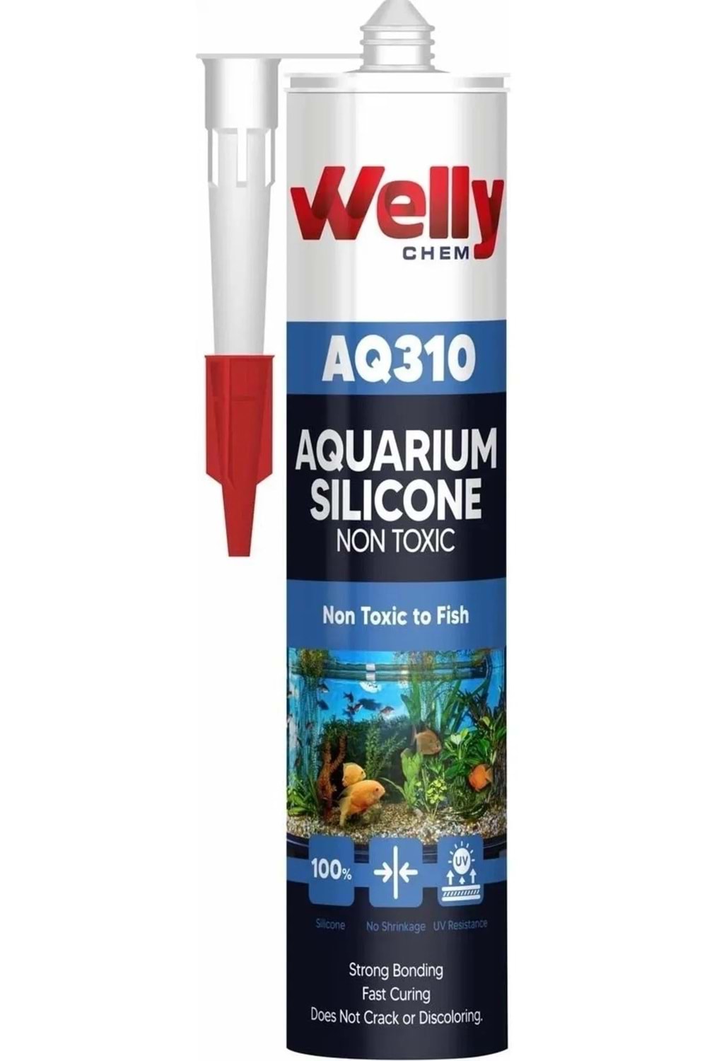 Welly aq311 akvaryum silikonu 280 ml şeffaf