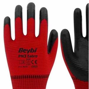 Eldiven Beybi Pn3 Zebra Kırmızı Zebra Eldiven