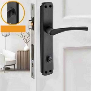 Kapı Kolu Bravo Aynalı Siyah Wc Kapı Kolu 2 Li Kapı Kolu Takım