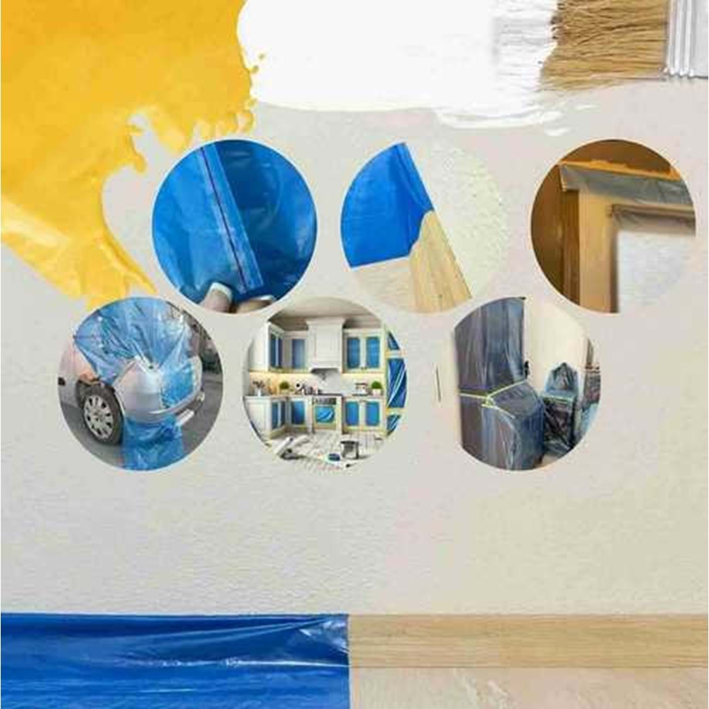 Koruyucu Örtü Branda 32 M2 İzmir Fırça Mavi Kalın Pratik Branda