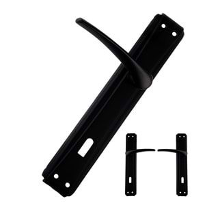 Kapı Kolu Bravo Aynalı Siyah Oda Kapı Kolu 2 Li Kapı Kolu Takım