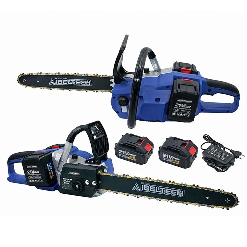 Zincirli Testere Şarjlı 42V 15 Pilli Ibeltech BSDJ-18 Çift Akü