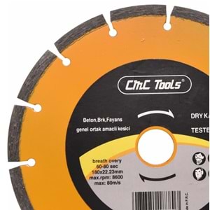 Elmas Testere 180*22 Mm Cmc Tools Turbo Elmas Testere Kesici Turbo Elmas Testere Soketli Seramik Elmas Kesici Granit Elmas Kesici
