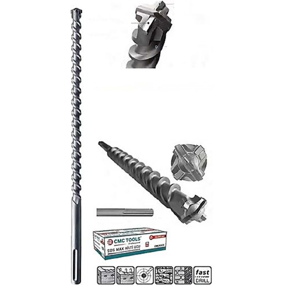 Matkap Ucu Sds Max 22*1000 Mm Elmaslı Matkap Ucu
