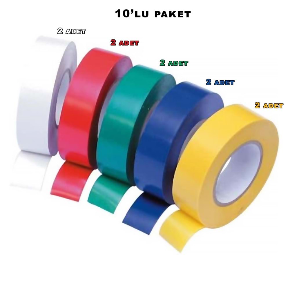 Bant Elektrik Bandı (Renkli) 18mm*6yards Cmc Tools