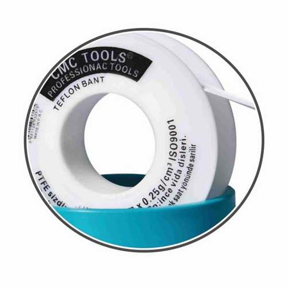 Teflon Bant Küçük 8 Mt X 12mm