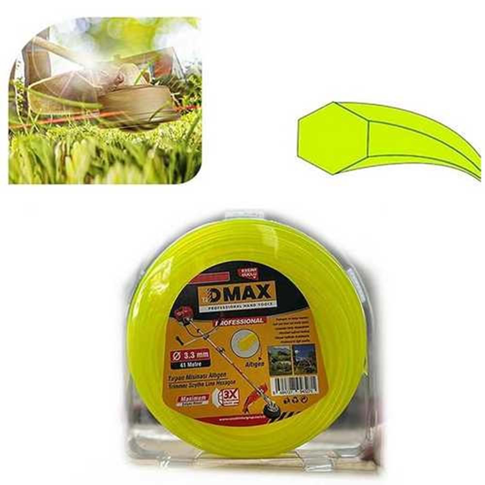 Misina İpi Altıgen Dmax 3.3 MM x 41 MT Tırpan Misinası