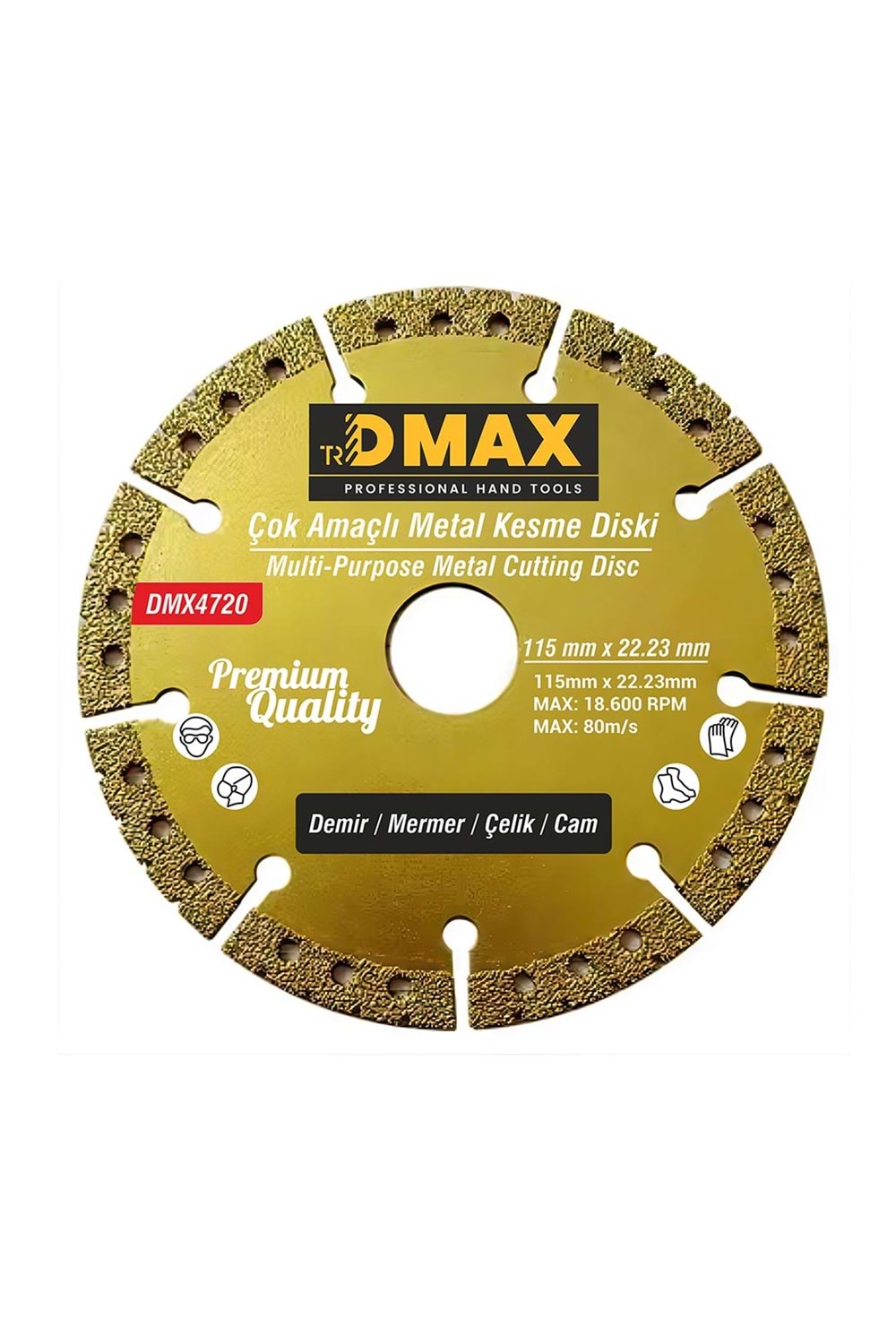 Çok Amaçlı Metal Kesme Diski DMAX Cam Mermer Kesimi