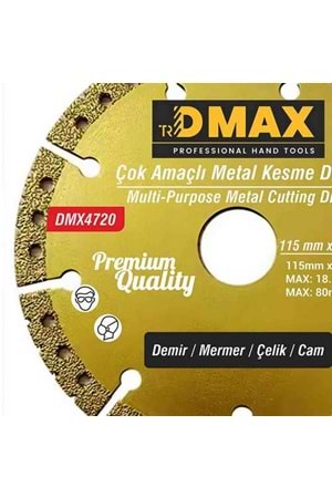 Çok Amaçlı Metal Kesme Diski DMAX Cam Mermer Kesimi