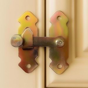 Ferforje Fransız Kilidi Jan Jan Bahçe Kapısı Mandalı Eskitme Jan Jan Kapı - Sandık - Kapak Mandalı Tırka