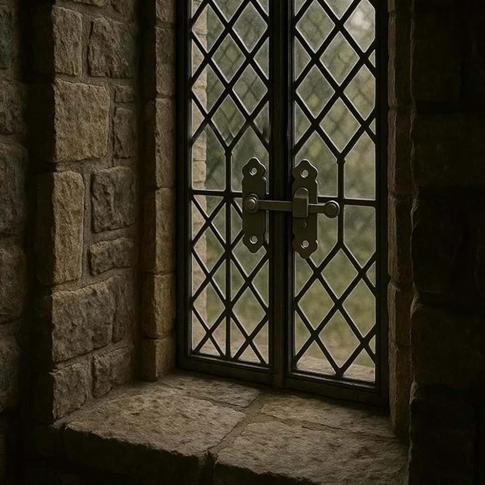 Ferforje Fransız Kilidi Saten Bahçe Kapısı Mandalı Eskitme Saten Kapı - Sandık - Kapak Mandalı Tırka