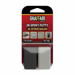 Çift Karışım Epoksi Macun Yapıştırıcı 40 Gr Ghaffari 2k Epoksi Macun Yapıştırıcı 40 Gr Ghaffari