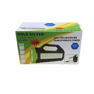 El feneri Şarjlı El Feneri GS-2683 Gold Silver Şarjlı El Feneri Fener