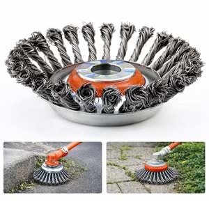 Tırpan Aparatı 8 İnç Çelik Fırçalı Köşe Temizleme