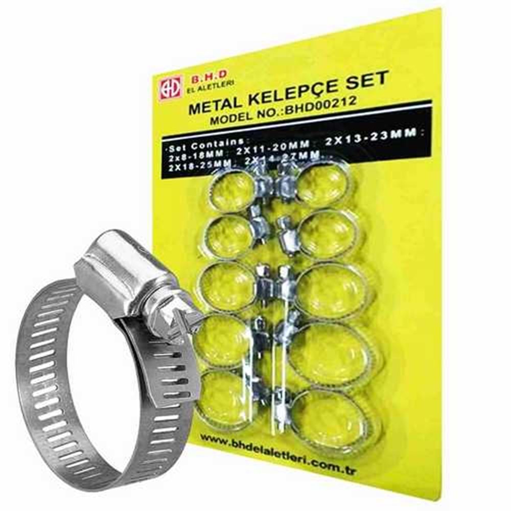 Metal Kelepçe Seti 10 Pcs Metal Hortum Kelepçesi Seti
