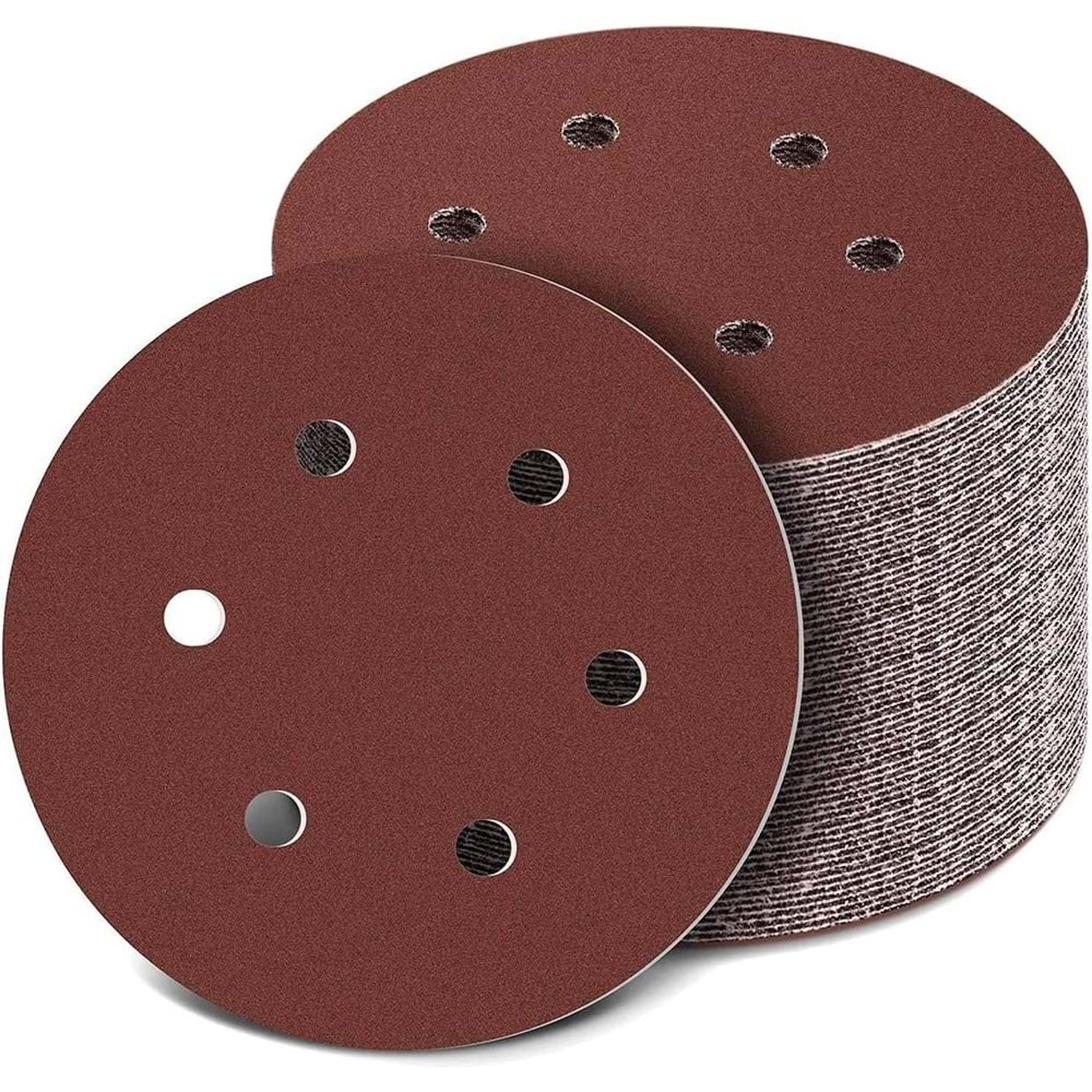 Cırtlı Zımpara Pedi 150 Mm 220 Kum ( Delikli )