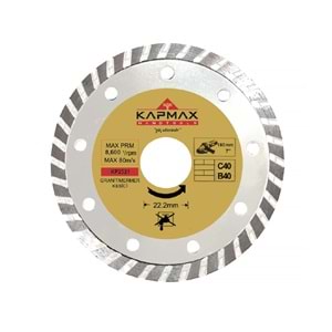 Elmas Testere 180*22 Mm Kapmax Turbo Elmas Testere Kesici Turbo Elmas Testere Seramik Elmas Kesici Granit Elmas Kesici