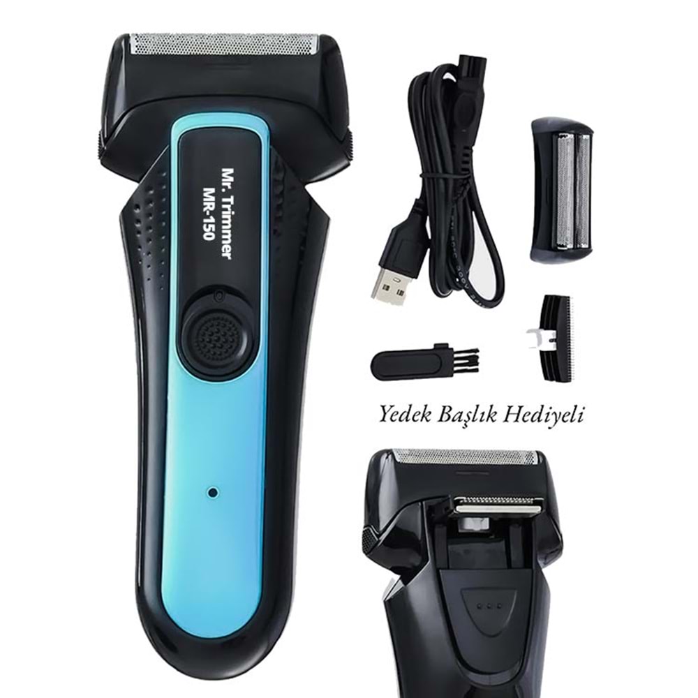Tıraş Makinası MR-150 Profesyonel Şarjlı Günlük Sakal Tıraş Makinesi Sinekkaydı Tıraş ve Erkek Bakım